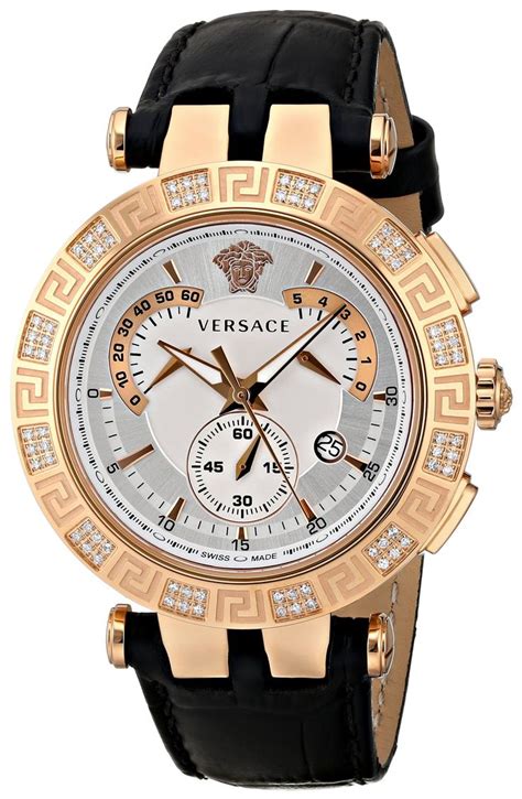 versace gold and black watch|versace watch gold plated.